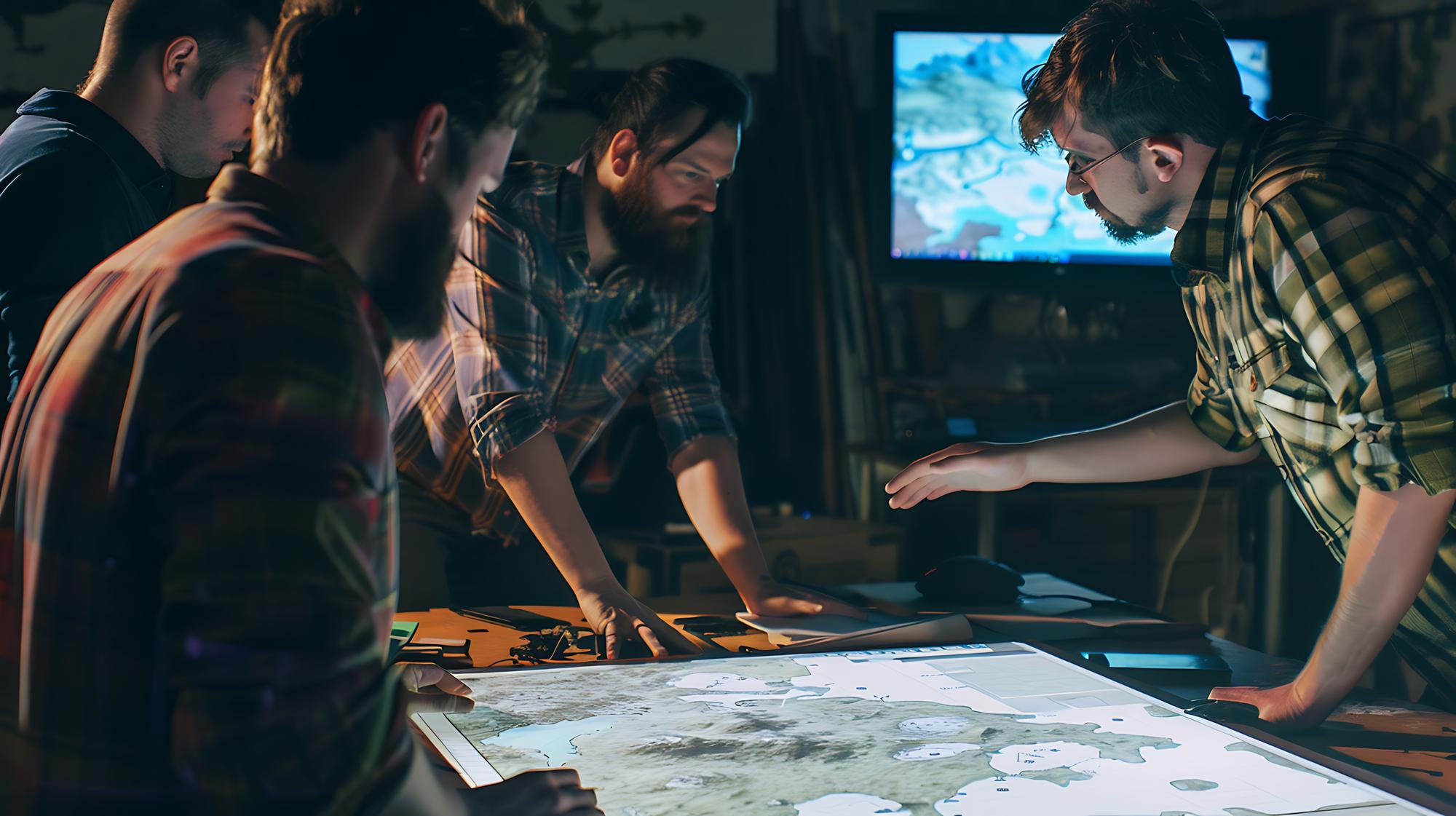 Developer workshop with prototyping screens